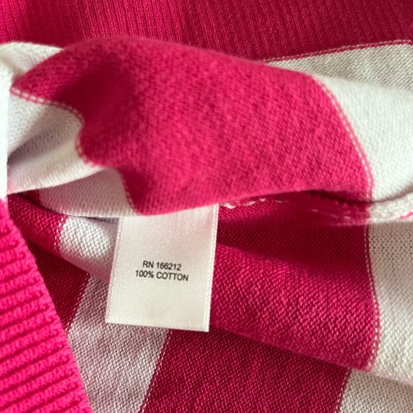 NorthStyle Cotton V-Neck Striped Pullover Sweater,
3/4 Sleeves, Side Slits - Picture 6 of 6